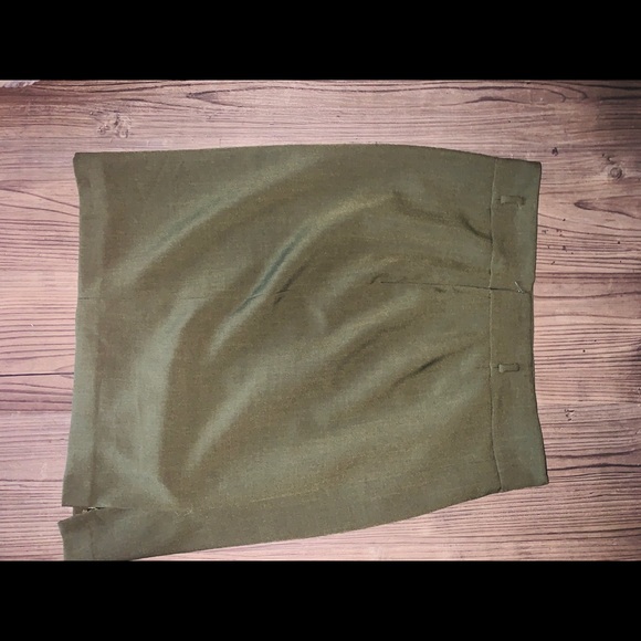 Olive Green Pencil Skirt - Picture 2 of 2